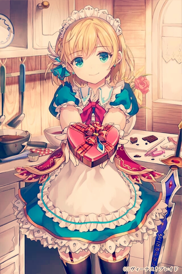 [ follow_me if_u_want ♡ ] anime girl maid blue dress...